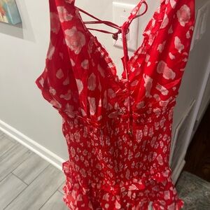 Hello Molly Red Floral Chemise